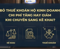 BỎ THUẾ KHOÁN HỘ KINH DOANH: CHI PHÍ TĂNG HAY GIẢM KHI CHUYỂN SANG KÊ KHAI?